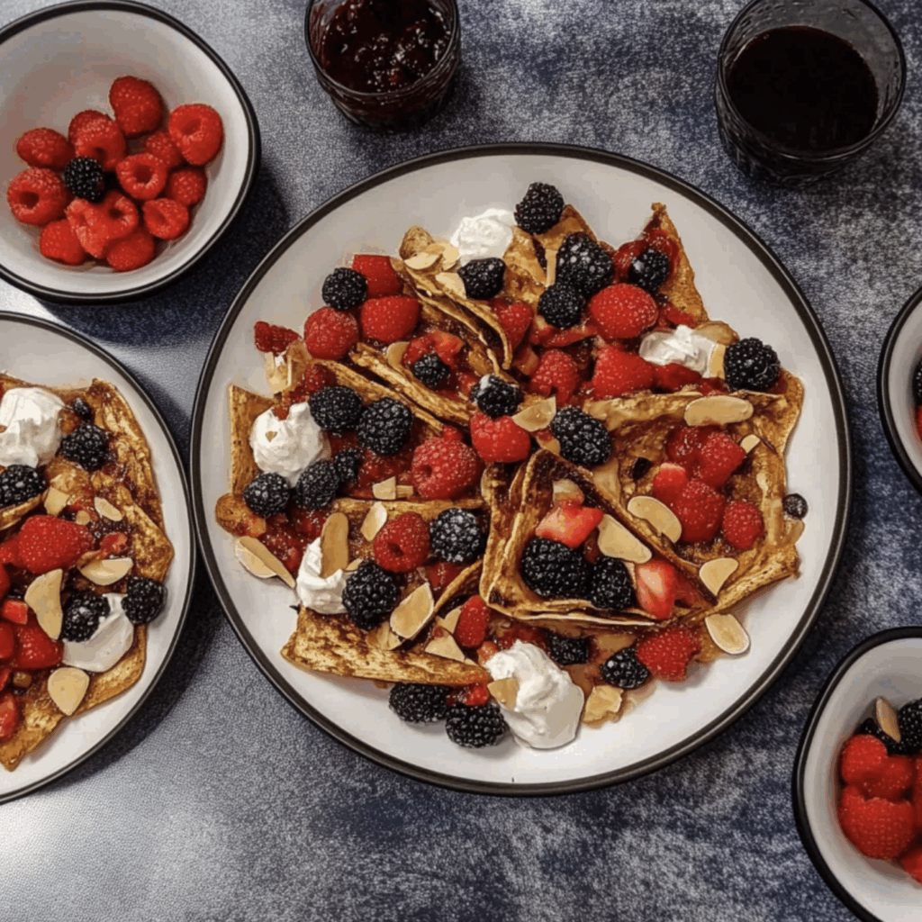 Berry Dessert Nachos - Clara quick dinners