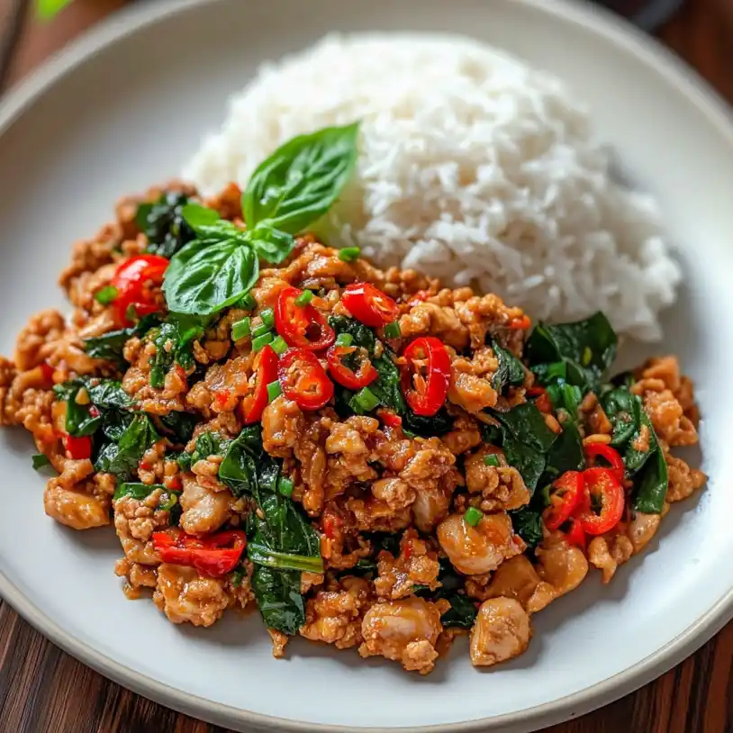 Easy Thai Basil Chicken Recipe (Pad Krapow)