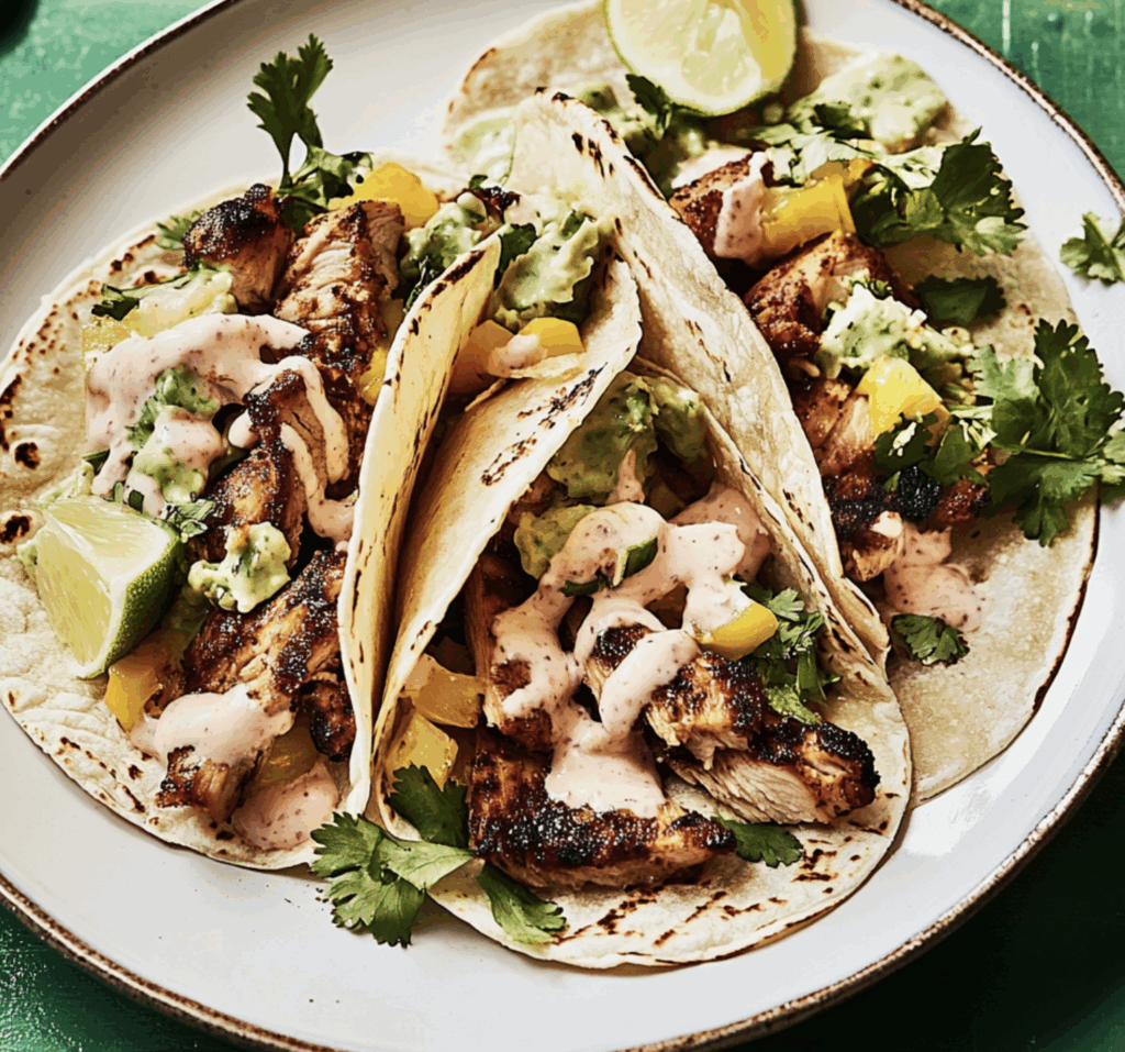 Jerk Chicken Tacos - Clara quick dinners