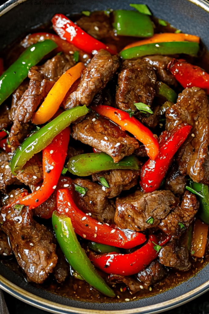 Pepper Steak with Bell Peppers and Onion