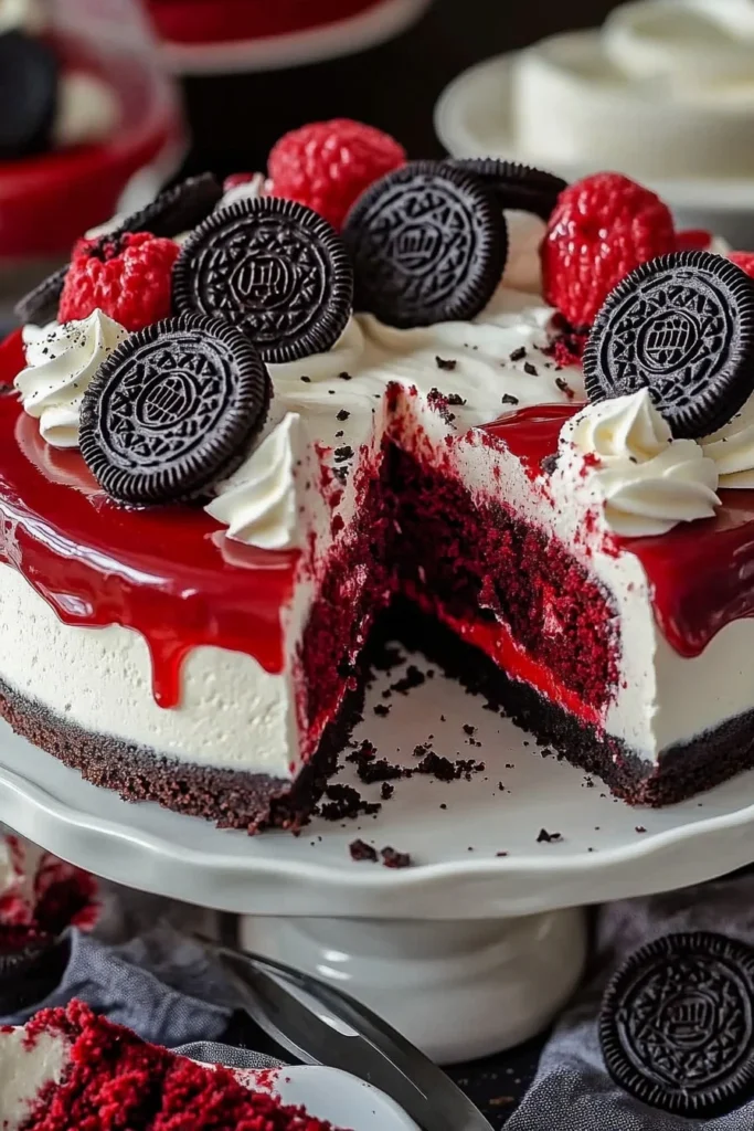 Red Velvet Oreo Cheesecake