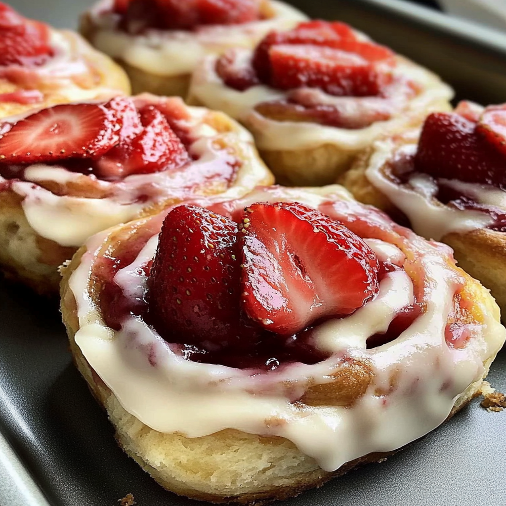 Strawberry Cheesecake Cinnabon Rolls